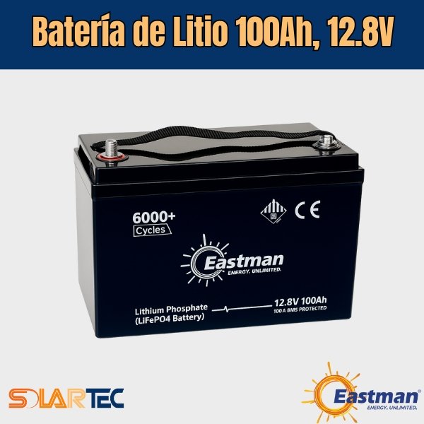 Batería de Litio 100Ah, 12.8V, Eastman